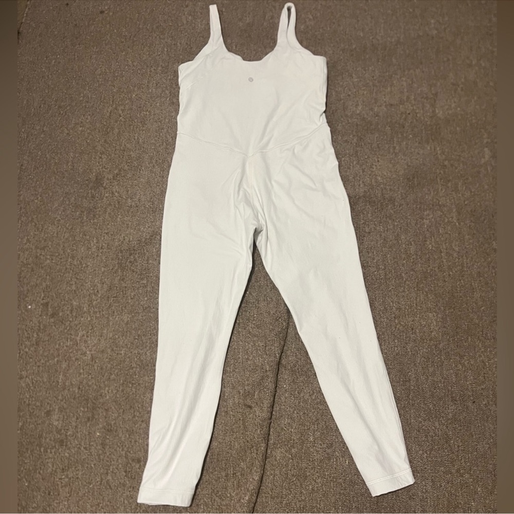 Lululemon Full Length Bodysuit/Jumpsuit in Cream/White - Picture 2 of 7